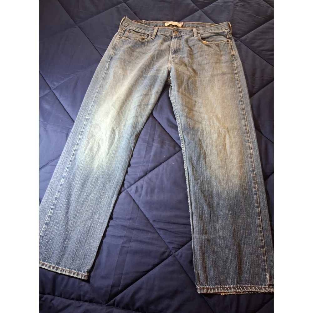 Levis 569 Loose Straight Leg Jeans Mens‎ 38x29 Light Wash Blue Denim Y2k